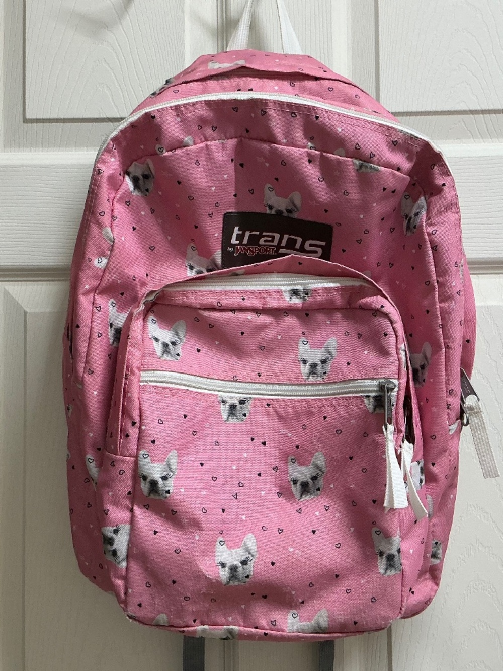 Trans Jansport Dog Print Pink Backpack